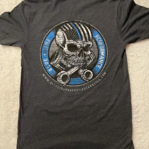 NEW Blue Line Performance Skull Shirt (large on back small on front)
